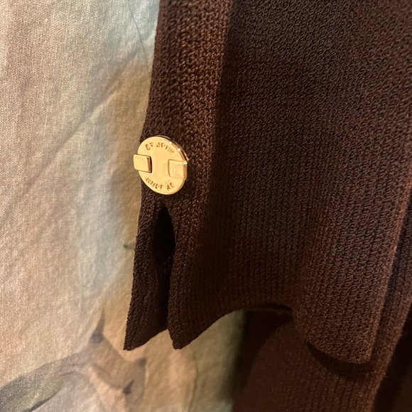 Vtg St. John Collection Long Brown Cardigan - Size 14 - Picture 8 of 11